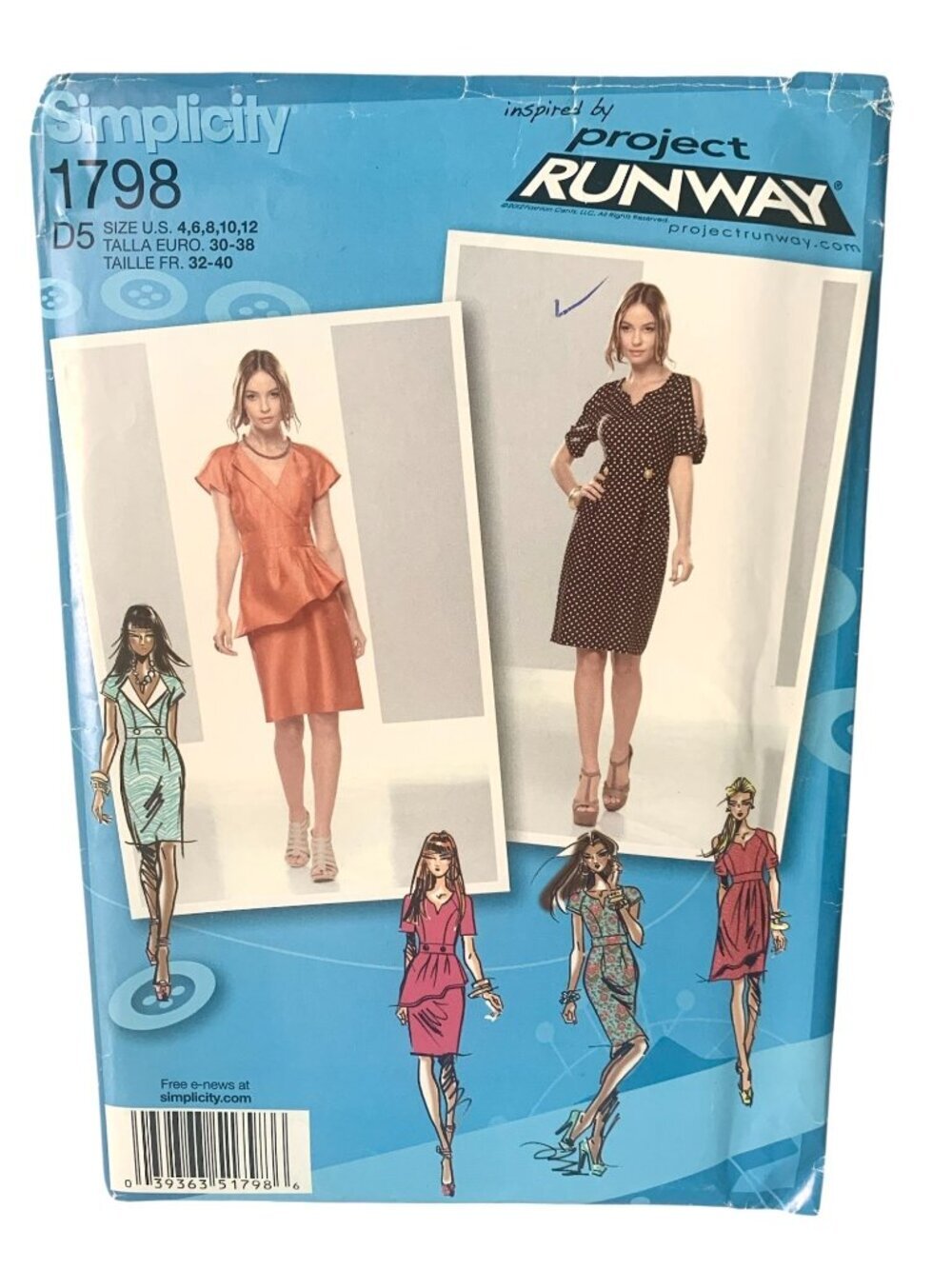 Simplicity 1941 Pattern Misses "Amazing Fit" blouse Uncut Size 6 8 10 12 14